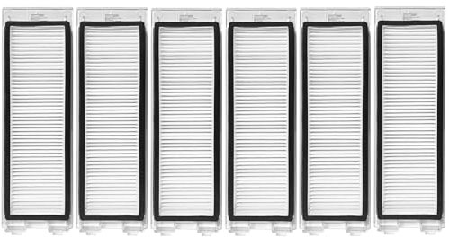 Lot de 6 filtres HEPA uniquement compatibles avec les robots aspirateurs Roborock Qrevo, pas pour Roborock d'autres modèles de robots aspirateurs, filtres lavables