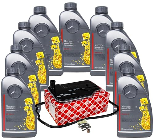 EISENFELS Automatikgetriebe Ölwechsel Satz enthält 9 Liter Getriebeöl MB 236.14 Hydraulikfiltersatz kompatibel mit CLC-Klasse CL203 SL R230 500 350 300 280 63 AMG R231 400 65 SLK R172 200 250 CDI/d