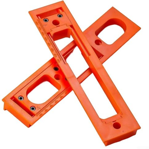 BlesConi Türscharnier-Schablone für Schrank- und Fenstermontage, 250 x 55 mm, verdicktes Bakelit-Fräswerkzeug mit rutschfestem Design, 2 Stück