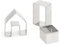 Chiic 3-teiliges Ausstechformen-Set für Kekse, Lebkuchenhaus, Winter-Ausstechform aus Edelstahl