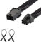 J&D 6 Pin PCI Express Power Extension Cable (2 Pack), Durable PCIe Power Extension Cable, 12 inch