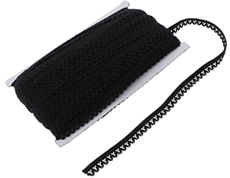 sharprepublic Wäschegummi Falzgummi Gummiband - Elastisches Einfaßband, 50 Yards, Breite 13mm - Schwarz