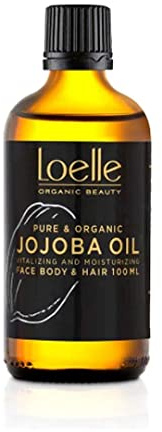 Loelle-Pure & Organic Cold-Pressed Jojoba Oil-Suitable for All Skin Types -for Hair, Face, Hands, Body and Intimate Areas Natural Cosmetics-Harvested in Peru 100 ml Packaging May Vary