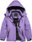 GEMYSE Mädchen Winterjacke Wasserdicht Winddicht mit Kapuze Outdoor Skijacke Regenjacke (Helllila,152-158)