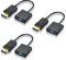 Topcloud Adaptateur DisplayPort (DP) vers VGA, convertisseur DP vers VGA mâle vers Femelle, Cordon plaqué Or pour PC, Ordinateurs Portables, écrans, moniteurs, projecteurs et Plus （Pack de 3）
