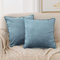 Deconovo Zierkissenhülle Samt Kissenbezug Kopfkissenbezug Deko Modern Schlafzimmer, 40x40 cm, Steinblau, 2er Set