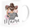 SpecialMe® Tasse Mama mit Namen, Mutter Tochter Sohn - personalisierbar, mit Namen, du bist die Beste Muttertagsgeschenk weiß Keramik-Tasse