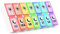 Pastillero Semanal Español 2 Tomas, Jaduoher Pequeño Organizador Medicamentos 7 Dias Diaria con 14 Compartimentos - Muticolor (Multicolor) (Multicolor)