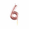 amscan 9911551 Rose Gold Numerical Candle 6