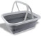Bassine à vaisselle pliable de 12 L avec poignées - Lavabo portable pour camping, voyage, cuisine et caravane - Récipient de rangement peu encombrant