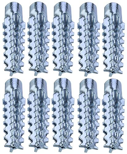 AERZETIX - C53784 - Satz von 10 Spreizdübel aus metall - M6x32mm - zur befestigung aus beton, porenbeton, gipsfliesen, gipsfasern, volle und hohlziegel