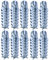 AERZETIX - C53784 - Satz von 10 Spreizdübel aus metall - M6x32mm - zur befestigung aus beton, porenbeton, gipsfliesen, gipsfasern, volle und hohlziegel