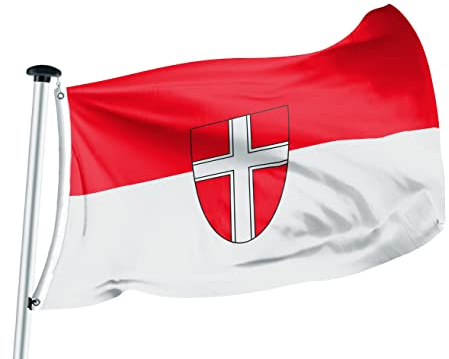 FLAGLY Premium Flagge Wien 100x150cm - 115g/m² Stoffgewicht - gedruckt, robustes und witterungsbeständiges Glanzpolyester mit Ösen (100 x 150 cm, Wien)
