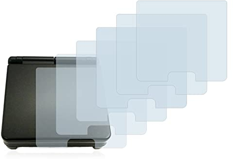 BROTECT (6 Stück Schutzglas für Nintendo Gameboy Advance SP (Gehäuse) Schutzfolie Made in Germany Panzer Folie Glas Displayschutz [ 9H, Anti-Fingerprint]