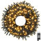 LED Lichterkette, 20M 200LEDs Weihnachtsbeleuchtung 8 Modi IP44 Wasserdichte Lichterkette Außen und Innen Warmweiß für Weihnachten Halloween Weihnachtsbaum Outdoor Dekoration…