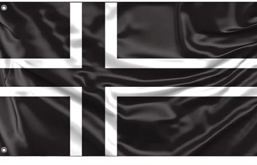 Bandera negra de Noruega | Diseño único (90 x 150 cm)