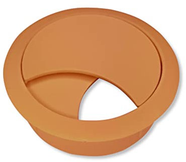 cyclingcolors passe câble bureau table fil diamètre 68mm encastrable cordon prise ordinateur écran accessoire ameublement (marron clair)