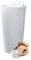 16.5cm 1Pcs Auto Car Garbage Can,Car Trash Can with Lid,Mini Plastic Dust Bin, Small Car Cup Holder Trash Bin, for Office Desktop, Car, Van or Lorry- Odor-proof (White)