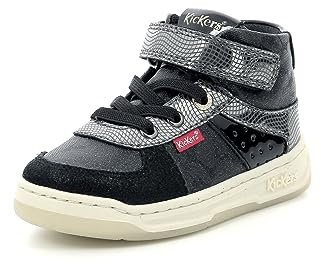 Kickers Kickalien Sneaker, Nero (glänzendes Schwarz), 25 EU