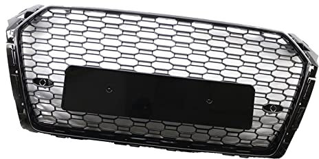 ISILA RS4 Style Mesh Grille Auto Frontstoßstange Wabengrill Für Audi A4 B9 S4 2017 2018 2019 Kühlergrille