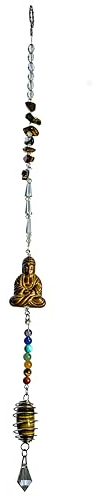 Geschenkset Buddha Tigerauge 7 Chakra Edelsteine Energie Traum Sonnen Fänger in Bambusbox | Glück Energie Harmonie