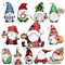 Regendeko 24 Stück Weihnachtsbaumschmuck Weihnachten Anhänger Holz Weihnachtsmann Weihnachten deko (Wichtel)