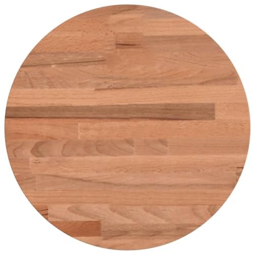 vidaXL Tischplatte, Holzplatte Holztischplatte Rund, Ersatzplatte Platte für Beistelltisch Bartisch, Massivholztischplatte Esstischplatte, Ø30x2,5 cm Massivholz Buche