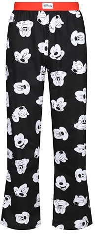 Recovered Herren Disney Mickey Mouse Expressions Loungepant Lounge-Hose, Schwarz, L