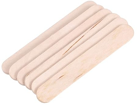 50 Stück Holzstäbchen 9, 3x1x2 Cm, Selbstgemacht zum Basteln, für Kinder | Handgefertigte Holzstäbe, Glatt ohne Grate, Bunte Oberfläche, für Bastelprojekte und Lernfarben