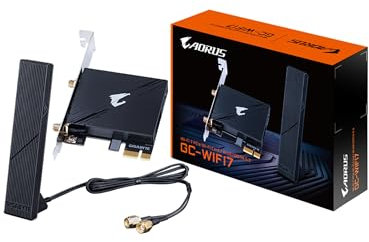 GIGABYTE WiFi 7 GC-WIFI7 (802.11/Tri-Band WiFi/Bluetooth 5.3/4K-QAM/Tarjeta de expansión PCIe)