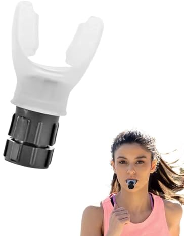 Votvlog Appareil d'exercice Respiratoire De Spirométrie, Appareil d'exercice Pulmonaire avec Outils Portables à Résistance Réglable, pour Augmenter La Capacité Pulmonaire, Force Abdominale(Blanc)