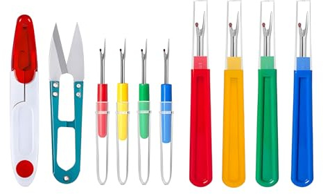 SHSHbuy Abridor De Costuras 10 Piezas Descosedor de Costura,Kit Desgarrador,Costuras Quitahilos,Separadores Costura Kit De Costura Para Descoser,Costura,Bolsillos