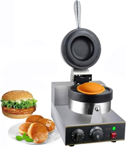 ZHLINGQ Gaufrier Commercial Rotatif, Hamburger UFO Burger Machine, Sandwicher Presse électrique, UFO Burger Maker Machine, UFO Double Burg Mak Machine, Température Réglable De 50 à 300 ℃