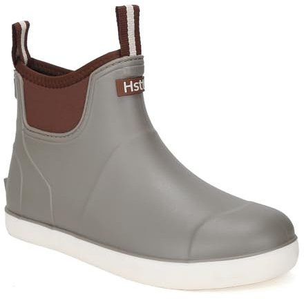 Yenxapei Gummistiefel Herren, Anti-Rutsch und Wasserdicht Kurz Halbhoch Stiefeletten Chelsea-Stiefel,Bequem Atmungsaktiv Mode Regenschuhe Arbeitsstiefel