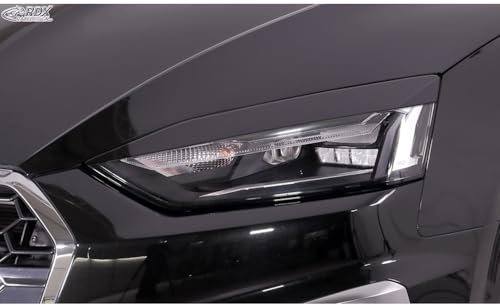 RDX Racedesign Scheinwerferblenden kompatibel mit Audi A5 (F5) 2016-2020 & Facelift 2020- (nur LED-Scheinwerfer, nicht für Matrix-LED) (ABS)