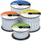 Brotree Cuerda Poliéster 6mm x 30m Blanco/Azul en Rollo - Cordón Trenzado Cuerda Multiusos para Exterior, Amarre, Nautica, Driza - 600KG Carga de Rotura