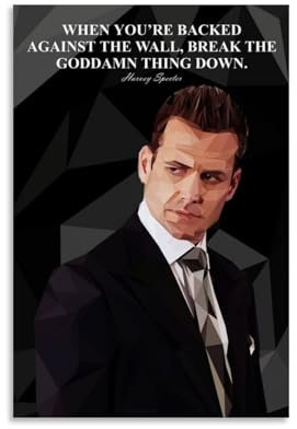 Harvey Specter Poster, Su-TV-Show-Poster, Wandkunst, dekoratives ästhetisches Leinwandposter, 50 x 75 cm, ungerahmt, Harvey Specter Poster, Su