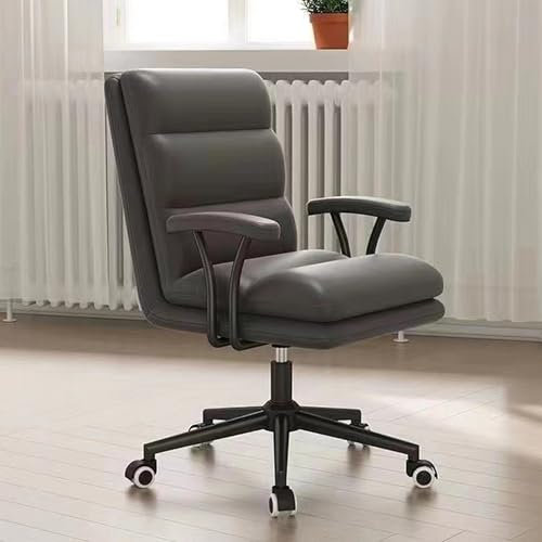 Gaming Stuhl Bürostuhl Chefsessel Ergonomisch Möbel Für Arbeitszimmer Schreibtisch Stuhl Criss Cross Schneidersitz Stuhl Mit Breiten Armlehnen,Schichtrückenlehne,für Schlafzimmer,Zuhause(Schwarz,A)