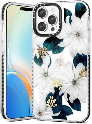 Kokaade Cute for iPhone 13 Pro Max Case - for Women Girls Kawaii Fashion Stylish Soft Silicone Blue Flower Design Protective for Girly Boys Teens TPU Bumper for iPhone 13 Pro Max Phone Case