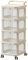 YORKSHIRE HOMEWARE Stackable Storage Drawers on Wheels Rolling Cart Mobile Bookcase Toiletries Holder Storage Organizer Cart with Drawers for Office Dorm Home Bathroom Library (4 Tier Organiser)