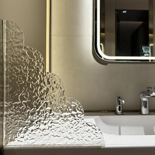 HOMUS 2-Pack Shower Splash Guard-Large Waterproof Self-Adhesive Shower Corner Guards for Bathtub, 11.5 x 9.1 inches