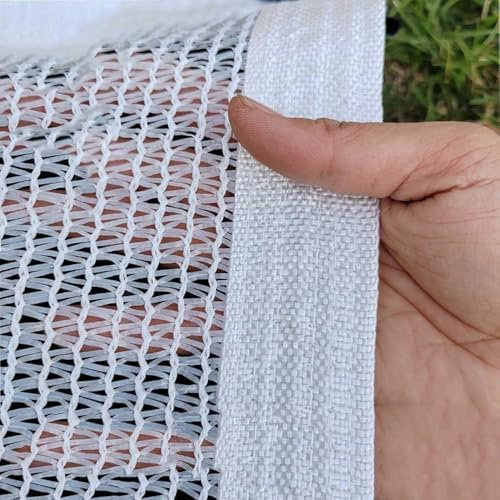 Toile d'ombrage 50 % résistante aux UV pour serres, terrasses, abris d'auto et jardins, 6 x 6 m, blanc