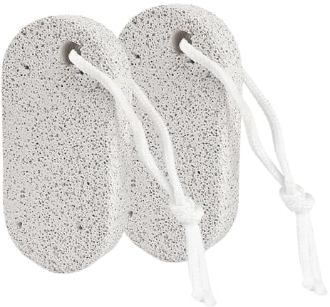 Stein für Füße – Peeling für trockene abgestorbene Haut | 2 Stück Bimsstein, natürlich, weich, für Frauen, Männer, Erwachsene, Körper und Ellbogen