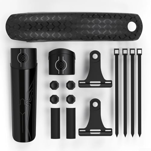 Yhenlovtt Mountainbike-Schutzblech, Schnellspanner, verstellbarer Winkel, für 66 cm, 69,8 cm, 73,7 cm große Räder, breite Reifen unter 70 mm, ABS, schwarz, für Fahrrad (nur hinten)