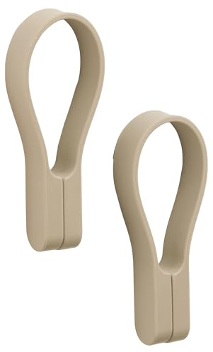 Zone Denmark Loop Handtuchklammern, Handtuchaufhänger, Magnetische Handtuchclips, Klammern/Clips für Handtücher und Geschirrtücher, 9 cm, 2 Stück, Camel