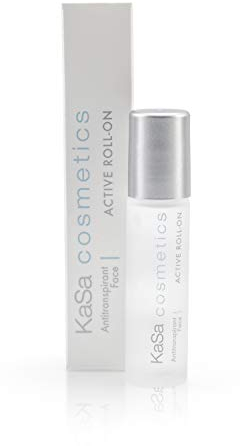 KaSa cosmetics® Antitranspirant Gesicht [Langzeitschutz!] – gegen starkes Schwitzen im Gesicht – Anti Schweiß Gesichtsroller (Alkoholfrei & Hautfreundlich) – Made in Germany (10 ml)