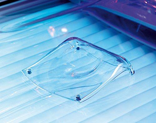 Solarium Kopfstütze Acryl ergonomisch geformt Kopfpolster (transparent)