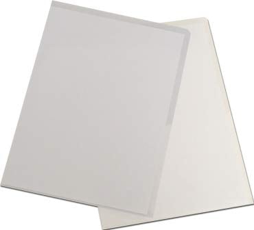 Sichthüllen A4 / 100 Stück/PREMIUM EXTRA STARK, PP-Folie 150 my transparent genarbt oben und seitlich offen mit Griffaussparung
