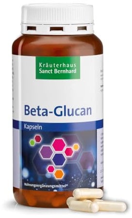 Sanct Bernhard Beta-Glucan-Kapseln, als Beitrag zur Aufrechterhaltung eines normalen Cholesterinspiegels, Inhalt 180 Kapseln