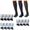 Infinity 12 paia Calze Lunghe Uomo Cotone Filo di Scozia Elasticizzato (43/46, assortite 12 Paia)